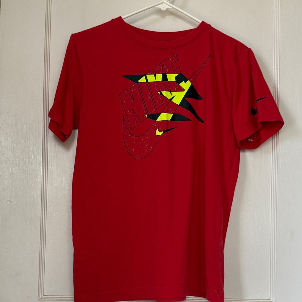 Nike Red and Yellow Graphic Tee